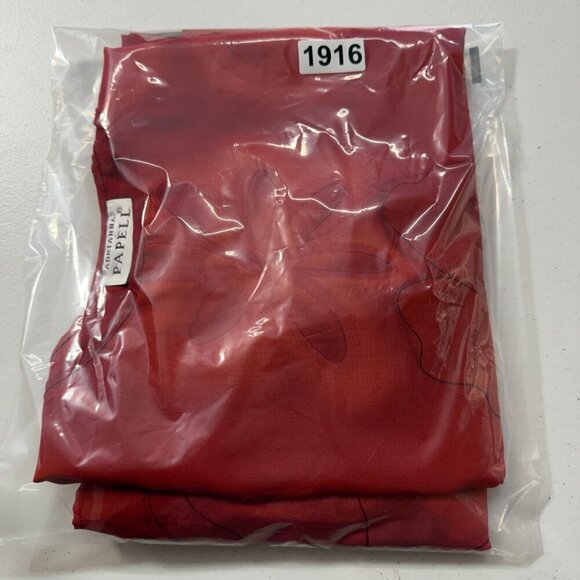 Adrianna Papell Red Floral Sheer Overlay Midi Long Dress Women’s M - Picture 10 of 10